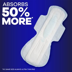 Always Maxi Size 5 Extra Heavy Overnight Pads with Wings, Unscented