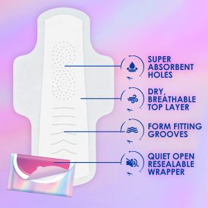 Always Pocket Flexfoam Pads, Size 2, Heavy Flow, with Wings